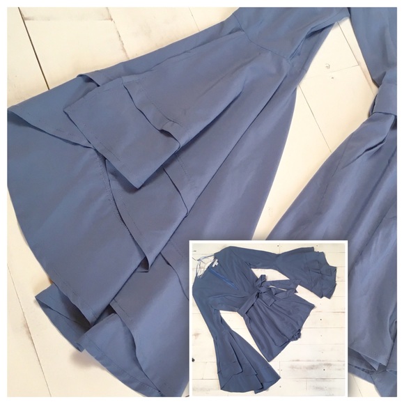 CLEARANCE *LAST ONE* Blue Belle Romper - Picture 4 of 4